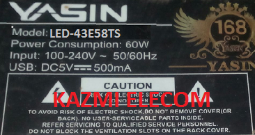 YASIN LED-43E58TS