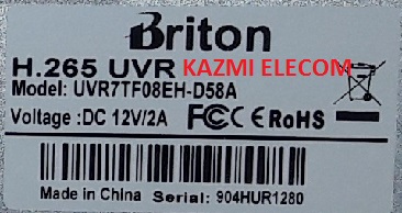 BRITON UVR7TF08EH-D58A DVR
