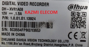 DAHUA DH-XVR1A08 DVR