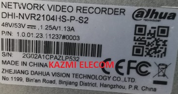 DAHUA DHI-NVR2104HS-P-S2 NVR
