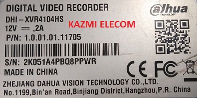DAHUA DHI-XVR4104HS DVR