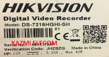 HIKVISION DS-7216HGHI-SH DS-80195 REV1.2 DVR