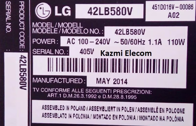Lg 42Lb580V