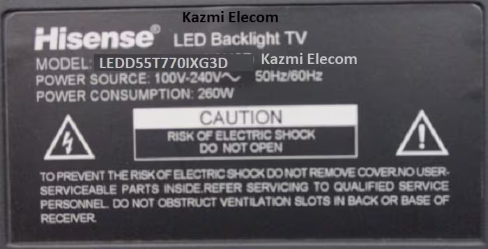 Hisense Ledd55T770Ixg3D