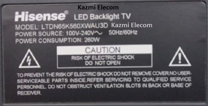 Hisense Ltdn65K560Xwau3D