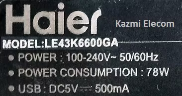 HAIER LE43K6600GA
